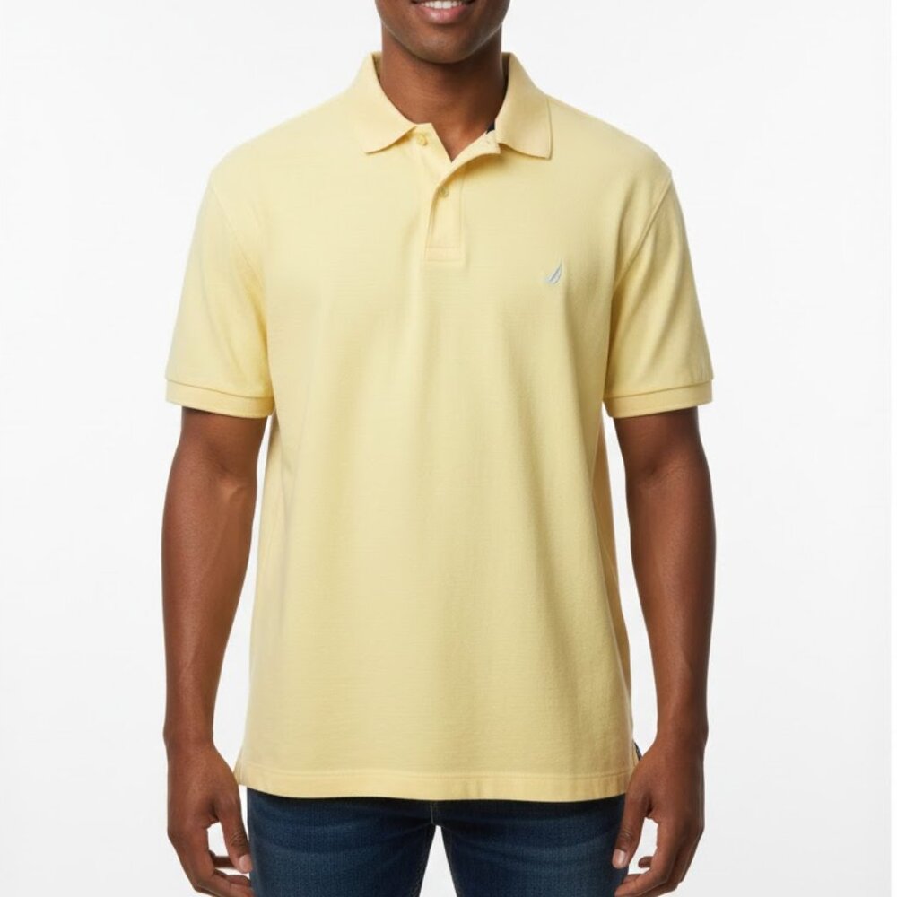 Nautica Yellow "True Deck Shirt" Polo XL - Preppy Nautical Style